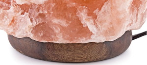 Lampe de sel rose de l'Himalaya naturelle de luxe, artisanale, avec accent en cristal de roche, lumière d'ambiance, personnalisation du logo, fabrication OEM - Product Image 2