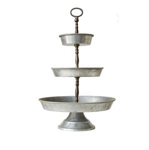 Soporte de Servicio de Metal Galvanizado de Diseño Moderno, de 3 Niveles, Redondo, para Pasteles, Cupcakes y Postres, con Asa, a Bajo Precio - Product Image 5