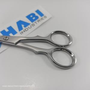 Chrome Polish Embroidery Scissors Custom <b>Threading</b> Shears Sharp Blade Stainless Steel Mini Right-Handed Cuticle Care Beauty - Product Image 2