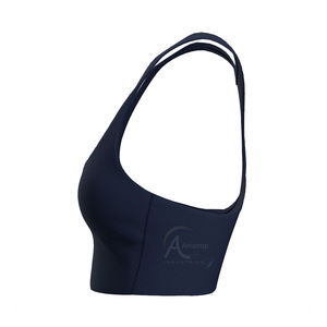Amazop Industries Custom Gym Sports <b>Bra</b> Women Polyester <b>Stretch</b> Breathable Quick Dry Fitness Yoga <b>Bra</b> OEM Manufacturer - Product Image 4