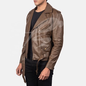 Chaqueta de Cuero para Motocicleta PIHA SPORTS, para Hombre, con Logotipo Personalizado, de Cuero Vacuno Genuino, Impermeable, Reversible, Gruesa, con Cinturón, Estilo Casual, Marca Brando, Venta al Por Mayor - Product Image 2