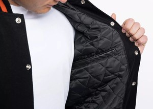 High Quality Custom Wool Varsity <b>Jacket</b> Genuine Leather Sleeves <b>Patchwork</b> Vintage Letterman Baseball <b>Jacket</b> WVJ-0007 - Product Image 2