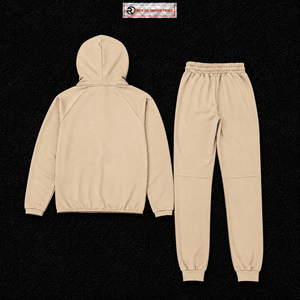 Conjunto Deportivo para Hombre, Color Beige, Sudadera con Capucha y Cierre Completo, Pantalones Jogger, Color Sólido, Ropa Casual, Transpirable, de Algodón, para Otoño - Product Image 6