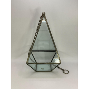 Terrarium mural moderne en métal et verre avec cadre finition noir brillant, haute qualité, pour décoration de table à la maison - Product Image 5