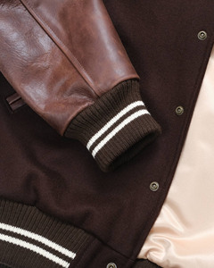 Blouson universitaire d'hiver pour homme, personnalisé en usine, avec broderie, style Letterman et Bomber - Product Image 4