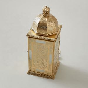 Faroles Decorativos Colgantes y de Mesa de Metal Dorado con Cristal Colorido Estilo Marroquí, Último Modelo en Venta 2026 - Product Image 2