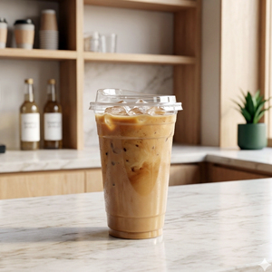 QUANG QUAN Hanoi 16 22 oz Transparent PP Single Wall Disposable Round <b>Drink</b> <b>Cups</b> with Lids for Bubble Tea & Coffee 95mm Diameter - Product Image 2