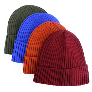 Custom Beanie Hat Blank Plain Cuffed Knitted Skull <b>Cap</b> <b>Winter</b> Warm Royal Blue Headwear - Product Image 2