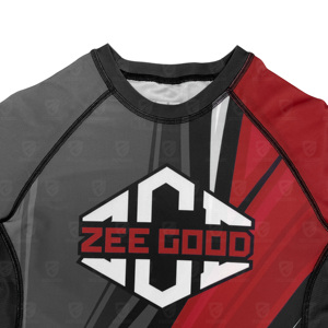 เสื้อแรชการ์ดพิมพ์ลายแบบซับลิเมชั่นรุ่นใหม่สำหรับผู้หญิง ขายส่งคุณภาพพรีเมียม เสื้อแรชการ์ดแขนสั้นสำหรับผู้ชาย - Product Image 3