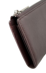 Cartera Unisex Castello para Hombre y Mujer, de Cuero Vacuno Genuino, Suave, con Cierre en L, Poliéster, Diseño Largo y Elegante, 19.5x9cm, Formal e Informal - Product Image 3