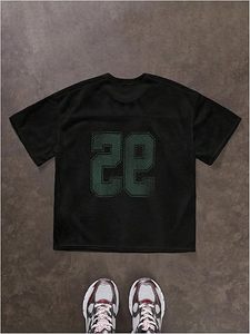 Camiseta Deportiva Negra de Malla con Número 95 Rojo, Jersey de Poliéster de Manga Corta, Ropa Deportiva - Product Image 3
