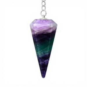 Péndulo de amatista pulida de moda con cadena de plata, el mejor estilo Feng Shui, piedra artesanal para equilibrar chakras - Product Image 4