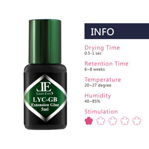 Etiqueta privada OEM Larga duración Bajo humo Mejor adhesivo para pestañas Etiqueta privada 0,5-1S Pegamento - Product Image 2