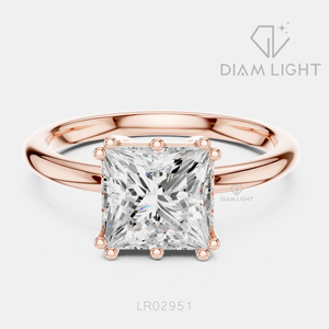 Bague en diamant de laboratoire taille princesse 1,94 carat certifiée IGI, or blanc 14 carats, couleur F+, clarté VS+, pour fiançailles, anniversaire, cadeau - Product Image 3