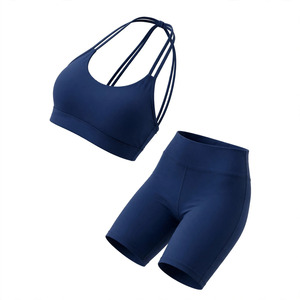 Conjunto Deportivo para Mujer, Color Personalizado, Sujetador Deportivo Sin Costuras, Shorts de Cintura Alta, Sin Varillas, Copa Completa, Secado Rápido - Product Image 4