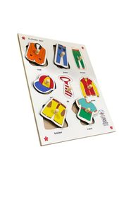 Tablero de Rompecabezas Montessori de Madera con Perillas para Aprender a Vestirse, Juguete Educativo para Niños con Piezas de Fácil Agarre para el Aprendizaje Temprano - Product Image 4