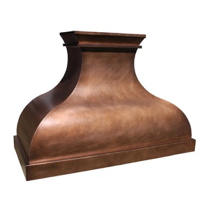 Campana extractora de cocina de acero inoxidable hecha a mano con acabado antiguo, campana extractora de pared para el hogar. - Product Image 3