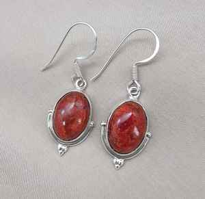 Pendientes de Aro de Plata de Ley 925 con Coral Esponjoso, Joyería Boho Roja, Chapados en Oro, Certificados por IGI, Regalo para Fiestas y Aniversarios - Product Image 3