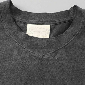 T-shirt décontracté streetwear délavé à l'acide pour homme – Polyester/coton doux délavé, coupe classique, style tendance, tissu confortable pour le quotidien - Product Image 3
