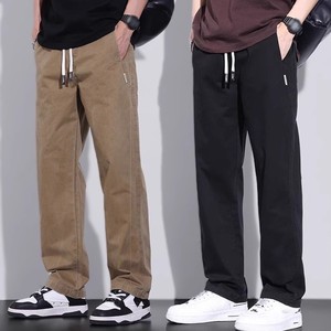 Pantalon <span class=keywords><strong>cargo</strong></span> décontracté pour homme, coupe droite ample, <span class=keywords><strong>taille</strong></span> à cordon, léger et respirant, 100 % polyester, long, idéal pour l'été (OEM) - Product Image 5