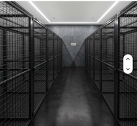 Cage de rangement en treillis métallique en acier au carbone thermolaqué, clôture de sécurité métallique, cloison de séparation, casier de 6 pieds pour chenil