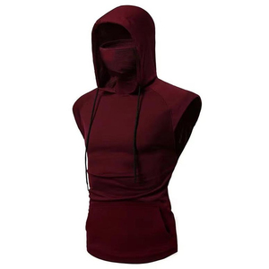 Hoodie sans manches pour homme, vêtements de sport, tissu en coton, séchage rapide, respirant, fournisseur OEM - Product Image 3