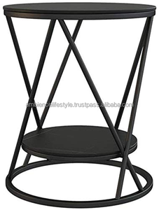 โต๊ะข้างโลหะพร้อมชั้นวางของบนหินอ่อนสำหรับห้องนั่งเล่นห้องนอนพื้นที่ขนาดเล็กไลฟ์สไตล์ - Product Image 4