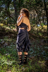 กระโปรงผ้าฝ้ายแต่งระบายสำหรับงานเทศกาลกระโปรงเอลฟ์ผ้าลูกไม้กระโปรงสไตล์โบฮีเมียนของขวัญสำหรับผู้หญิง - Product Image 4