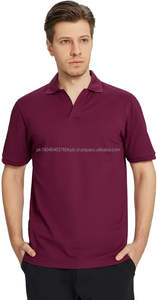 Mens V Neck Polo Shirts Short Sleeve Lightweight <b>Business</b> Collared Shirts Performance Golf Polo Shirts for Men - Product Image 5