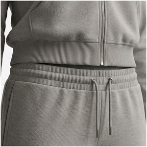 Conjunto Deportivo de Mujer con Capucha y Cremallera, Color Sólido, Manga Larga, Pantalones Jogger Casuales, Sudadera, Otoño, Poliéster de Peso Medio, 2 Piezas - Product Image 5