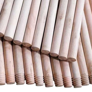 Manche de balai enduit de PVC en bois d'eucalyptus durable et écologique, approvisionnement en vrac de haute qualité sans vis, bon prix, paquet de 30 pièces par paquet - Product Image 1