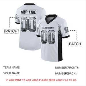 Camiseta de Fútbol Americano Personalizada para Hombre, Cuello en V, Sublimada, Absorbente de Humedad, 100% Poliéster, Manga Corta, Nombre del Equipo Impreso - Product Image 5