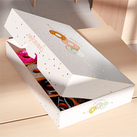 Boîtes à mini-gâteaux en chocolat de luxe INNORHINO, papier doré, laminage mat, écologiques, pour sushi, chewing-gum