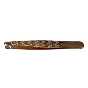High Quality Stainless Steel Beauty Usage Eyebrow Tweezers Set Lash Tweezers with Pointed Tip Packed in a Bag - Product Image 3