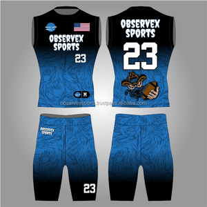 Uniforme de Fútbol Americano 7v7, Compresión, Sin Mangas, Sublimado, para Competencia - Product Image 1