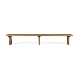 Banc en teck massif naturel, résistant à l'eau, design moderne et minimaliste, mobilier robuste et durable pour l'extérieur - Product Image 3