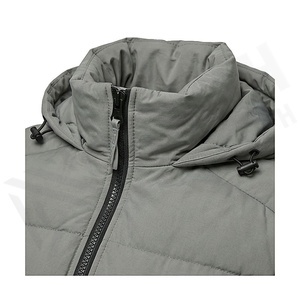 Chaqueta Larga Acolchada con Capucha para Mujer, Gruesa, Resistente al Viento, Relleno de Poliéster, Manga Larga, Color Sólido, Cierre de Cremallera - Product Image 4