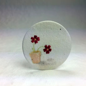 Handmade Paper Coasters Eco Friendly Drink <b>Mats</b> Recycled Paper Coasters Absorbent <b>Table</b> Protectors <b>Round</b> Shapes Decorative Set - Product Image 1