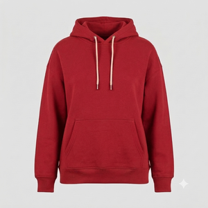 Sudadera con Capucha Personalizada Roja, Transpirable, de Secado Rápido, de Algodón, Estilo Urbano, Unisex, Invierno, Bordada, 350g, Venta al Por Mayor - Product Image 1