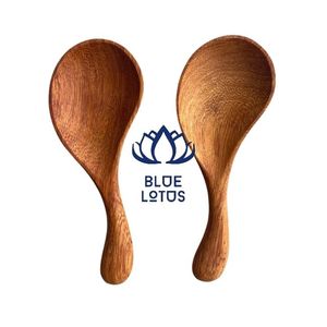 Cuillères à thé en bois d'acacia de haute qualité, durables, de 5,8 pouces, petites cuillères pour miel, confiture, condiments, lavage à la main uniquement, cuisine - Product Image 1