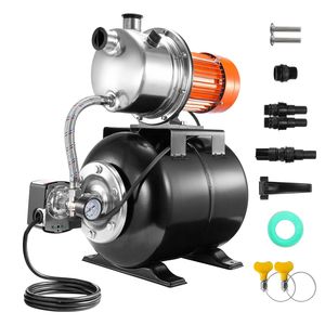 1 HP Automatic Irrigation <b>Water</b> <b>Booster</b> Pump 1000 GPH with 130 ft Head Lift 20/40 PSI Pr Shallow Well <b>Pressure</b> Tank - Product Image 1