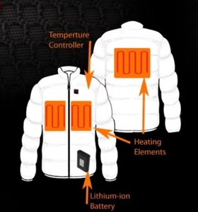 Chaqueta de Plumón Eléctrica con Calefacción de Fibra de Carbono de 5V para Hombre, con Capucha, para Invierno y Actividades al Aire Libre - Product Image 2