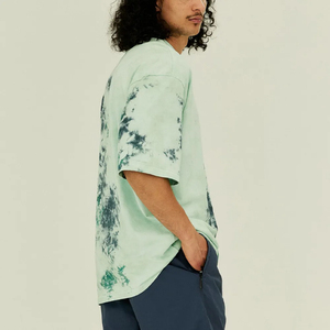 Short Bermuda Homme en Toile de Coton Rose 220g avec Logo Avant, Taille Mi-Haute Élastique, Couleur Unie, Tricoté, Respirant, avec Poches - Product Image 3