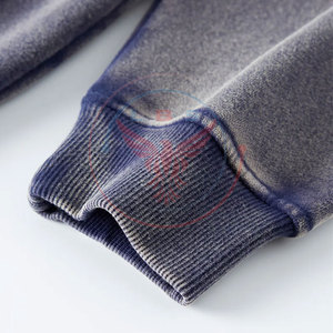 เสื้อฮู้ดซิป LBS Winter Acid Wash ผ้าฝ้าย 100% แบบเรียบ สไตล์ลำลองสำหรับผู้ชาย เสื้อผ้าแฟชั่นคุณภาพสูง - Product Image 3