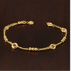 AJRETAIL IGI Certified 14K Yellow Gold Fine <b>Beaded</b> <b>Bracelet</b> 0.509g Luxurious Golden Orbit - Product Image 2