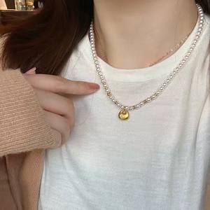 สร้อยคอไข่มุกแก้วสไตล์จีนโบราณ แฟชั่นใหม่ สร้อยคอไข่มุกประดับตัวสำหรับผู้หญิง - Product Image 4