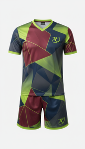 Ensemble maillot et short de volley-ball vert forêt personnalisé en gros, OEM, anti-humidité, uniforme d'équipe, vêtements de sport par sublimation - Product Image 3