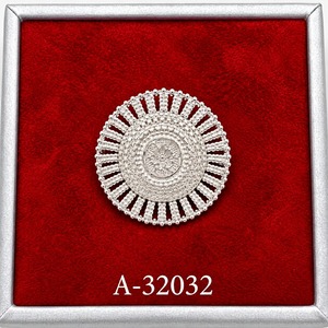 Floral <b>Silver</b> Plated Crystal Shell Luxury <b>Brooch</b> Pins Alloy Jewelry Unisex Gift A-32050 - Product Image 5