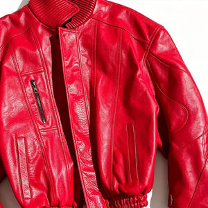 Custom Men's High Quality Cow Skin Leather Boxy Jacket Winter Oversized Coat High Neck Front <b>Zip</b>-<b>Fastening</b> Pocket Jacket for Men - Product Image 2