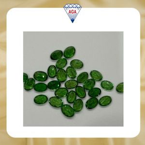 Pierres précieuses naturelles de tsavorite de haute qualité, calibrées, taille ovale 7x5mm, grenat vert pur, vente en gros, pierres de qualité AAA - Product Image 6